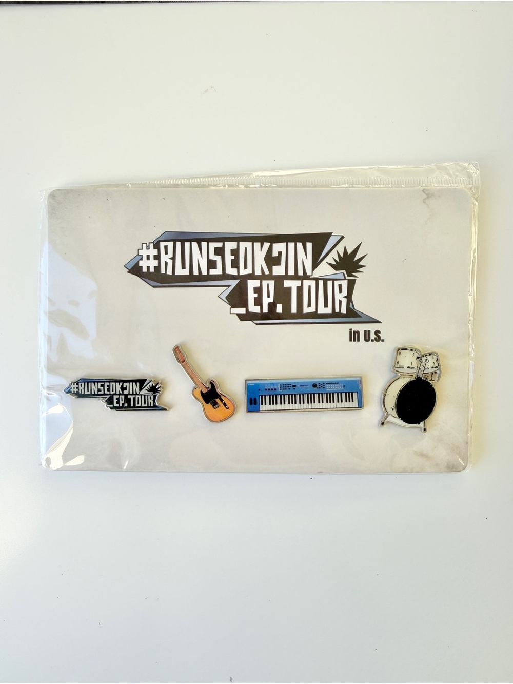 BTS Jin RUNSEOKJIN EP TOUR Official Match Pin Set 4 Pins Kpop Concert Merch